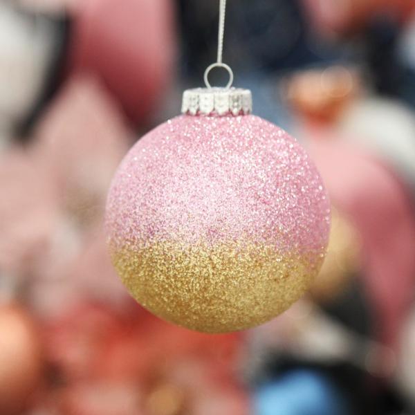 Christmas Bauble Sets | Ombre Glitter Christmas Bauble 10Cm – Set Of 3 Baubles Christmas Bauble Sets