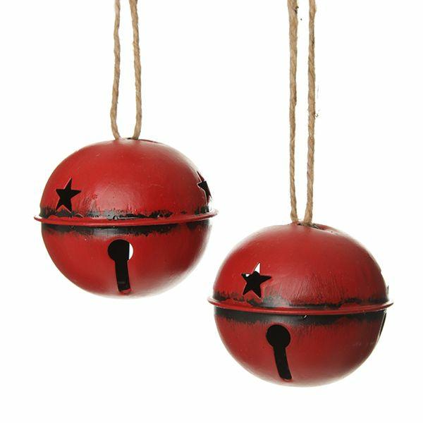 Christmas Bells And Bows | Antique Red Bell – Set Of 2 Christmas Bells And Bows Christmas Bells And Bows