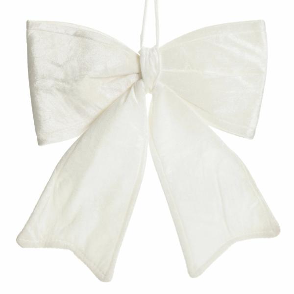 Christmas Bells And Bows | White Padded Velvet Bow Christmas Bells And Bows Christmas Bells And Bows