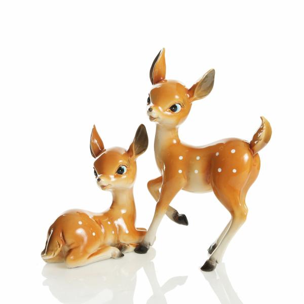 Christmas Birds And Animals | Glossy Retro Bambi Christmas Ornaments – Set Of 2 Christmas Birds And Animals Christmas Birds And Animals