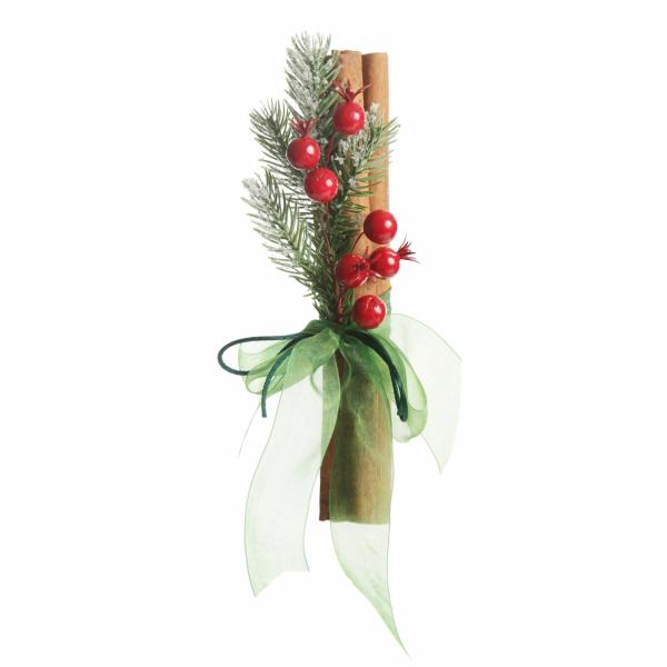 Christmas Candles And Scents | Christmas Cinnamon Stick Bunch With Snowy Pine Christmas Candles And Scents Christmas Candles And Scents