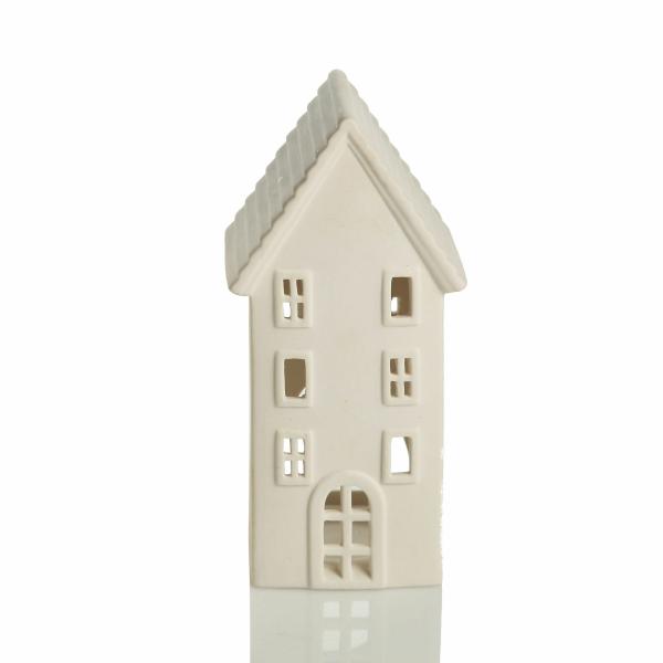 Christmas Candles And Scents | White Christmas Village House Candle Holder – 19Cm(H) Christmas Candles And Scents