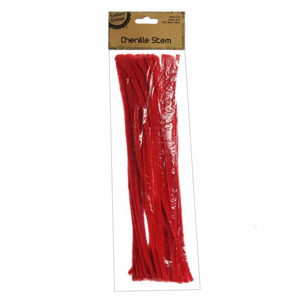 Christmas Craft Supplies | Red Chenille Stem Pipe Cleaners – Pack Of 50 Christmas Craft Supplies Christmas Craft Supplies