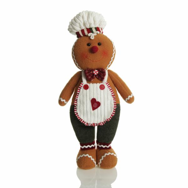 Christmas Figurines | Cuddly Plush Standing Boy Gingerbread Christmas Ornament – 57Cm(H) Christmas Figurines Christmas Figurines