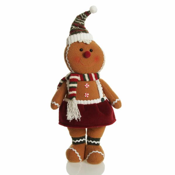 Christmas Figurines | Cuddly Plush Standing Girl Gingerbread Christmas Ornament – 57Cm(H) Christmas Figurines Christmas Figurines