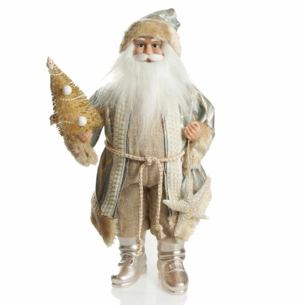 Christmas Figurines | Natural Seaside Standing Santa Christmas Ornament – 45Cm(H) Christmas Figurines Christmas Figurines