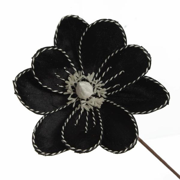 Christmas Flowers | Black Magnolia Flower Stem With Twine Trim Christmas Flowers Christmas Flowers