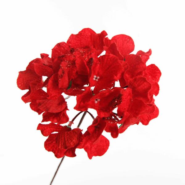 Christmas Flowers | Red Hydrangea Flower Stem Christmas Flowers Christmas Flowers