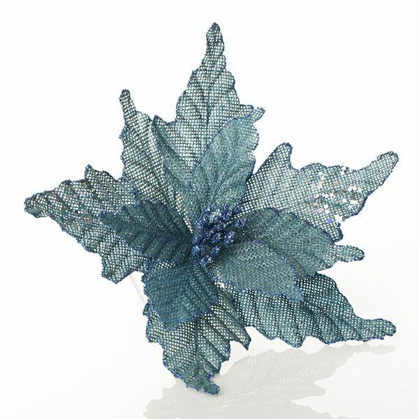 Christmas Flowers | Seafoam Blue Burlap Flower Christmas Flowers Christmas Flowers