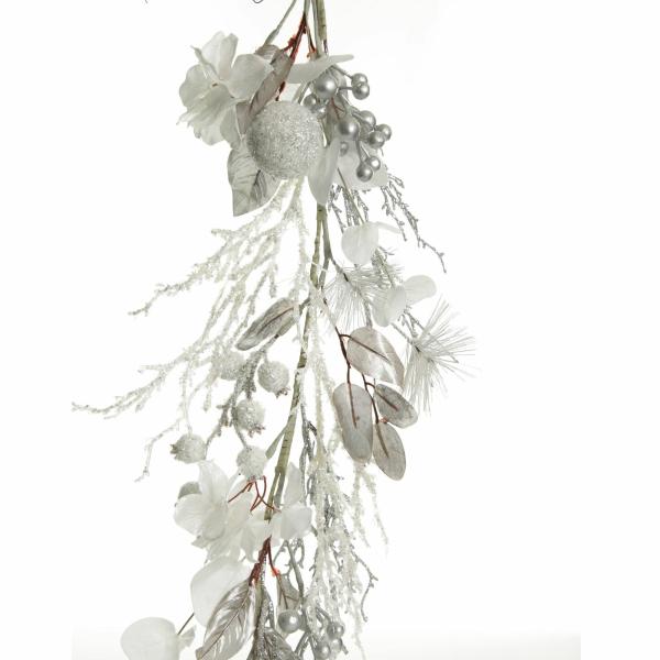 Christmas Garlands | Silver And White Frost Christmas Garland – 125Cm Christmas Garlands Christmas Garlands