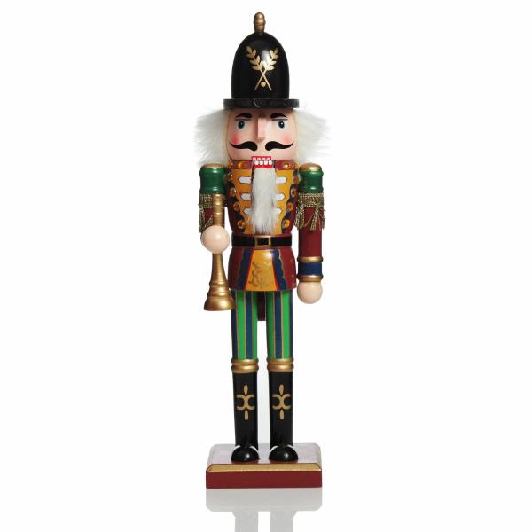 Christmas Nutcrackers | Red Jacket Nutcracker With Horn Christmas Ornament – 30Cm(H) Christmas Nutcrackers Christmas Nutcrackers