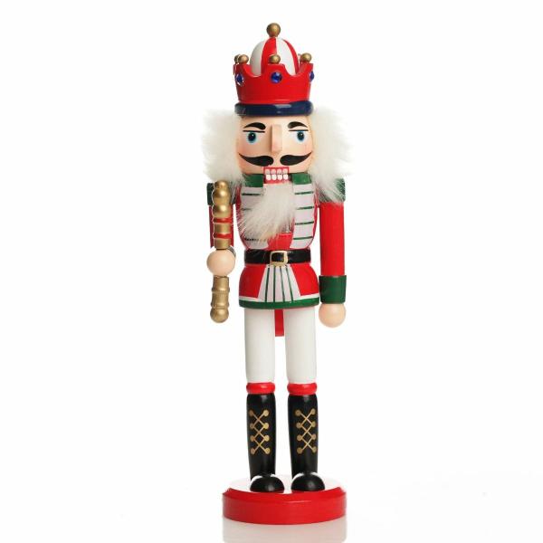 Christmas Nutcrackers | Traditional Christmas Wooden Nutcracker Soldier Ornament With Baton – 25Cm(H) Christmas Nutcrackers Christmas Nutcrackers