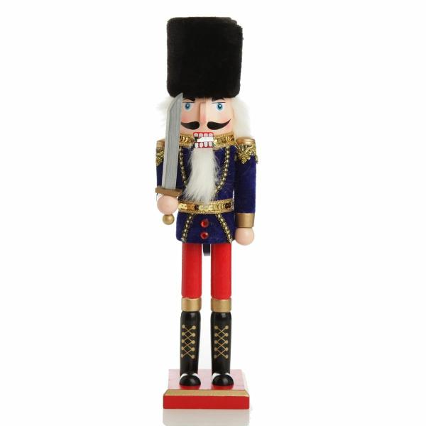 Christmas Nutcrackers | Traditional Christmas Wooden Nutcracker Soldier Ornament With Sword – 38Cm(H) Christmas Nutcrackers Christmas Nutcrackers