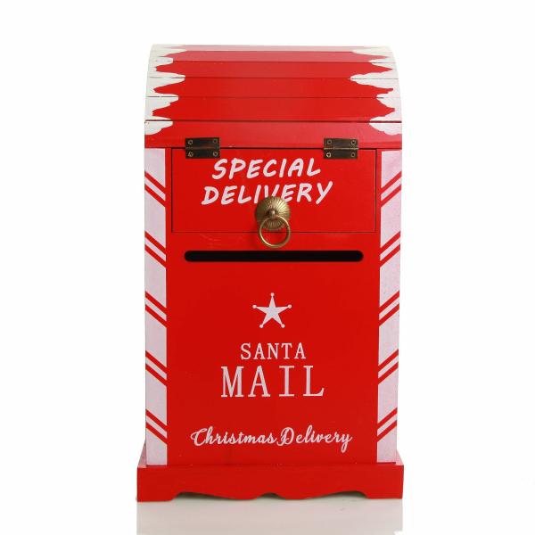 Christmas Ornaments | Red Wooden Santa Mailbox Christmas Ornament – 22Cm(H) Christmas Ornaments Christmas Ornaments