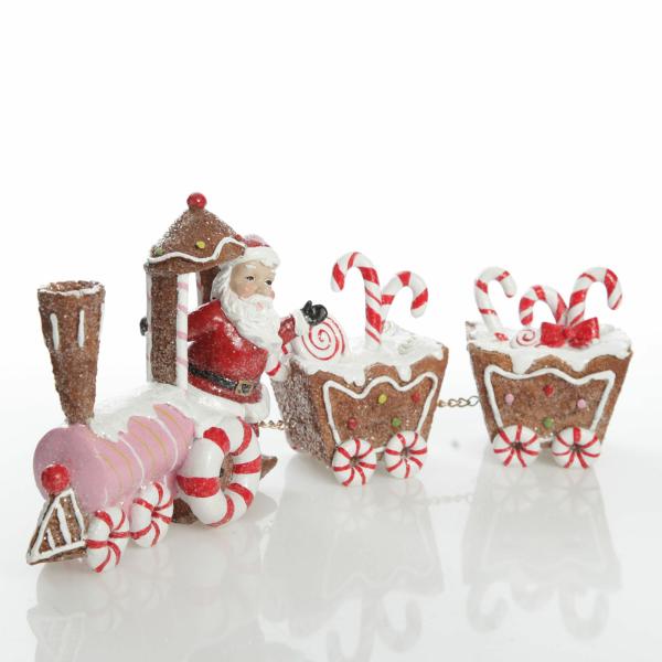 Christmas Ornaments | Santa In Gingerbread Train Christmas Ornament – 40Cm(L) Christmas Ornaments Christmas Ornaments