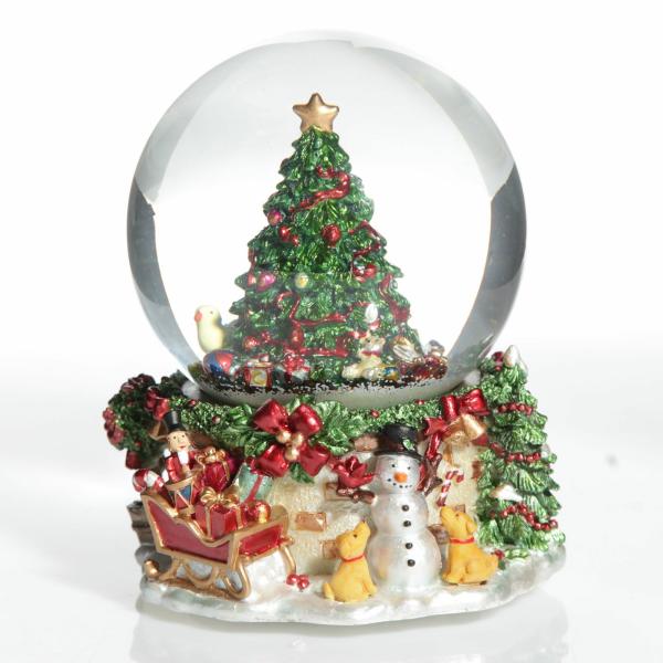 Christmas Snowglobes | Musical Snowglobe Winter Christmas Tree Scene Ornaments Christmas Snowglobes