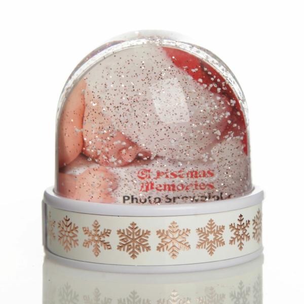 Christmas Snowglobes | Photo Snow Dome – Rose Gold Snowflakes Christmas Snowglobes Christmas Snowglobes