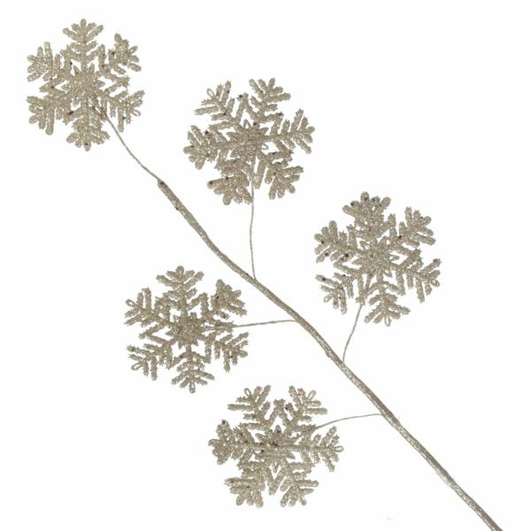 Christmas Sprays | Gold Glitter Snowflake Christmas Spray Christmas Sprays Christmas Sprays