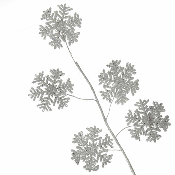 Christmas Sprays | Silver Glitter Snowflake Christmas Spray Christmas Sprays Christmas Sprays