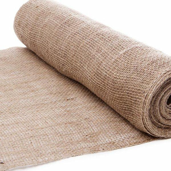 Christmas Table Decor | Jute Natural Roll Table Runner (Loose Weave) Christmas Table Decor Christmas Table Decor