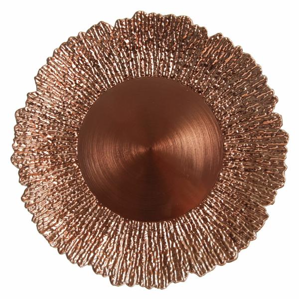 Christmas Table Decor | Rose Gold Sunburst Christmas Charger Plate Christmas Table Decor Christmas Table Decor