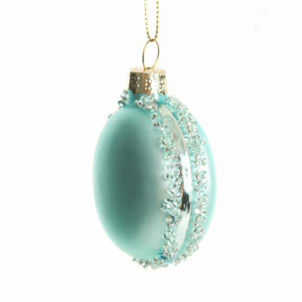 Christmas Tree Decorations | Blue Glass Macaron Christmas Tree Decoration Christmas Tree Decorations