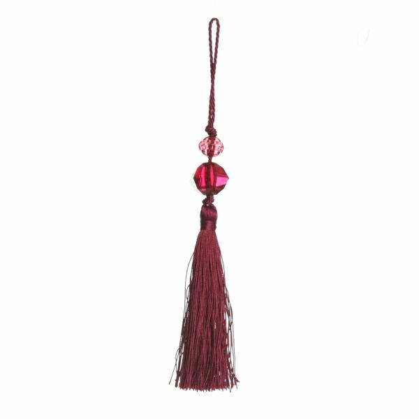 Christmas Tree Decorations | Burgundy Tassel With Bead Christmas Tree Decorations Christmas Tree Decorations