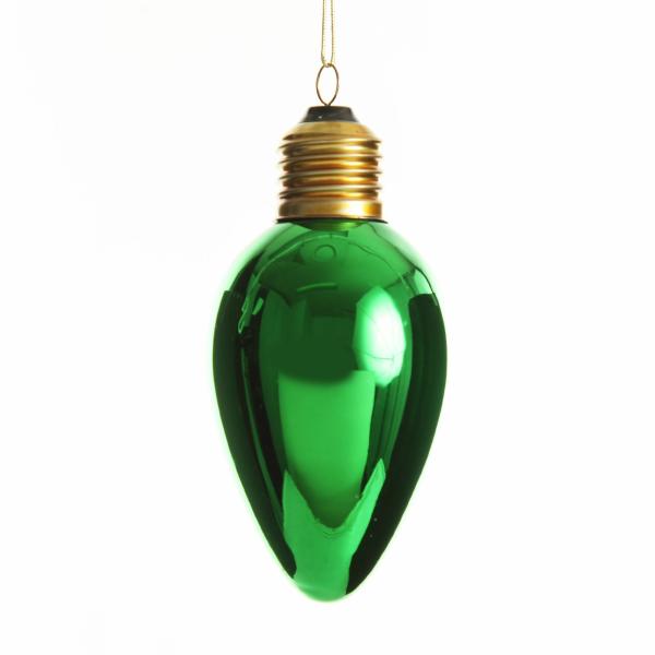 Christmas Tree Decorations | Green Light Bulb Hanging Christmas Decoration Christmas Tree Decorations Christmas Tree Decorations