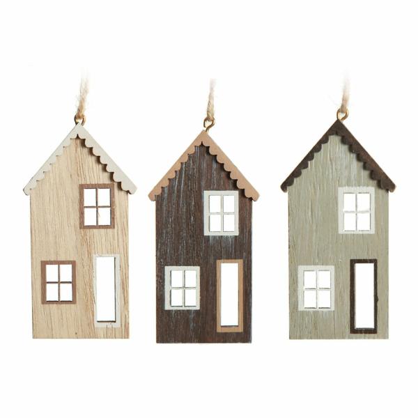 Christmas Tree Decorations | Natural Wood Christmas Village Tree Decorations – Set Of 3 Christmas Tree Decorations Christmas Tree Decorations