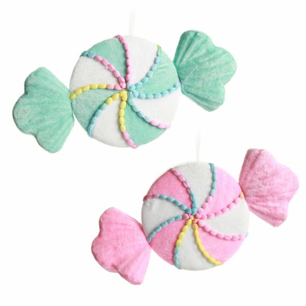 Christmas Tree Decorations | Pink And Blue Twist Lollies – Set Of 2 Christmas Tree Decorations Christmas Tree Decorations