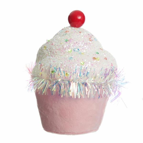 Christmas Tree Decorations | Pink Cupcake With Frosting And Sprinkles Christmas Tree Decoration Christmas Tree Decorations Christmas Tree Decorations