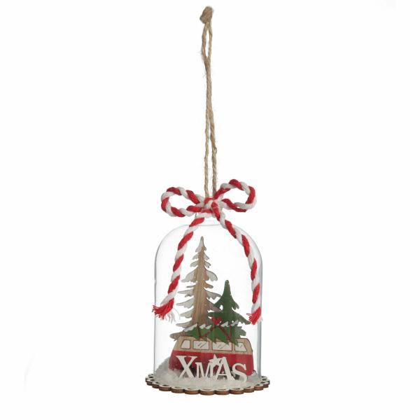 Christmas Tree Decorations | Plywood Combi Dome Hanging Decoration Christmas Tree Decorations Christmas Tree Decorations