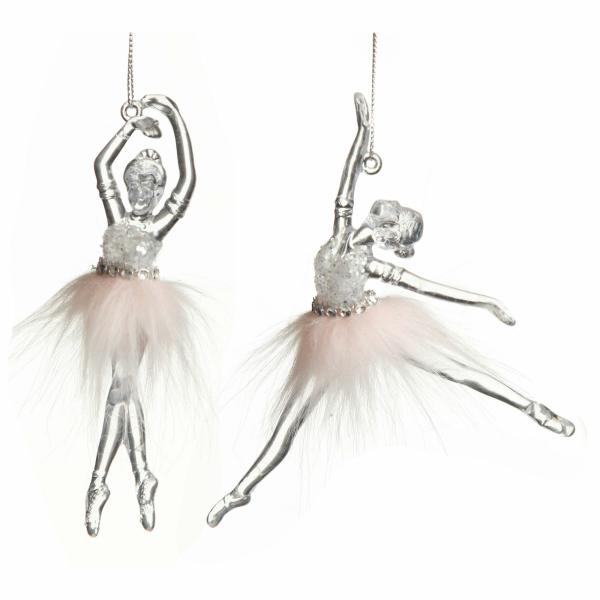 Christmas Tree Decorations | Pretty Pink Ballerina Christmas Decoration Pack Of 2 Christmas Tree Decorations Christmas Tree Decorations