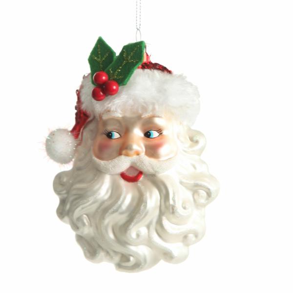 Christmas Tree Decorations | Santa Head Glass Hanging Christmas Tree Decoration Christmas Tree Decorations Christmas Tree Decorations