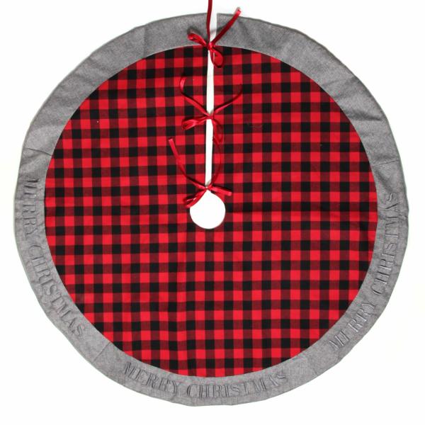 Christmas Tree Skirts | Red And Black Buffalo Check Christmas Tree Skirt Christmas Tree Skirts Christmas Tree Skirts