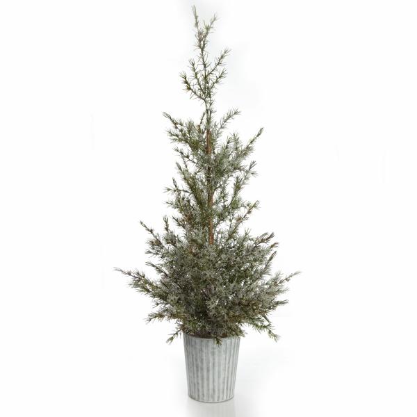 Christmas Trees | Potted Christmas Pine Tree With Snowy Top – 98Cm Florals Christmas Trees