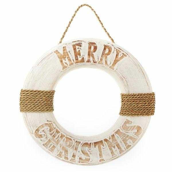 Christmas Wreaths | Merry Christmas Life Buoy Beach Wreath Christmas Wreaths Christmas Wreaths