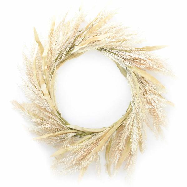 Christmas Wreaths | Natural Wheat And Leaves Christmas Wreath Christmas Wreaths Christmas Wreaths