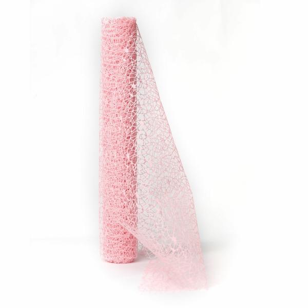 Decomesh | Pink Lace Spider Mesh Decomesh Roll Craft Decomesh