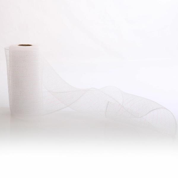 Decomesh | White Metallic Thread Decomesh Roll Craft Decomesh