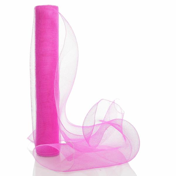 Decomesh | Wide Bright Pink Decomesh Roll Craft Decomesh