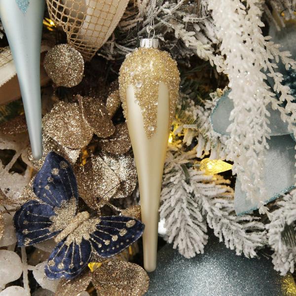 Finials And Drops | Champagne Icicle Hanging Long Drop Decoration Baubles Finials And Drops