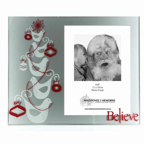 Kris Kringle Gifts | Large Glass Christmas Photo Frame – Doves Gifts Kris Kringle Gifts