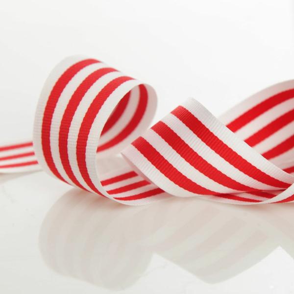 Ribbons | Red And White Candy Cane Ribbon – 3.8Cm Craft Ribbons