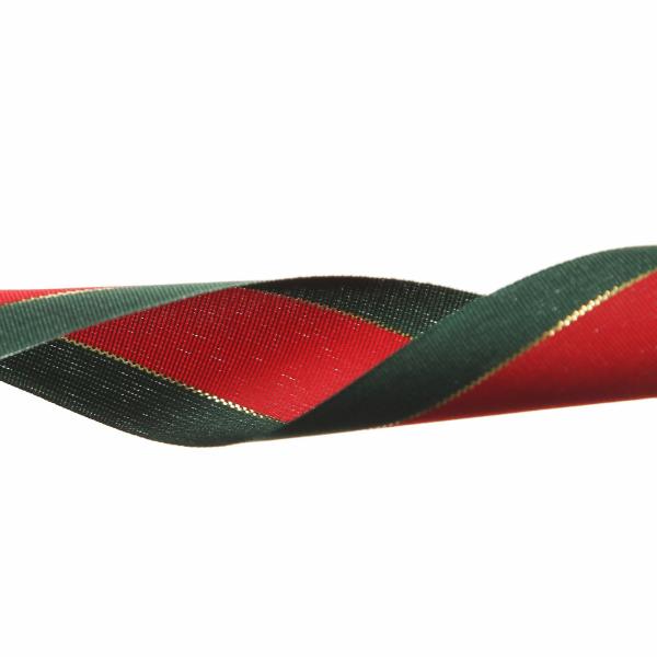 Ribbons | Traditional Red Green And Gold Grossgrain Wired Christmas Ribbon – 3.8Cm Craft Ribbons