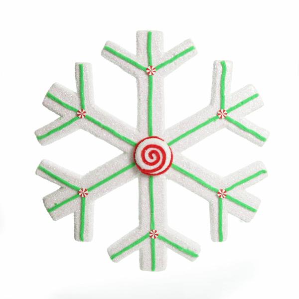 Snowflakes And Stars | Extra Large White Snowflake With Mint Green Lolly Trim Snowflakes And Stars Snowflakes And Stars