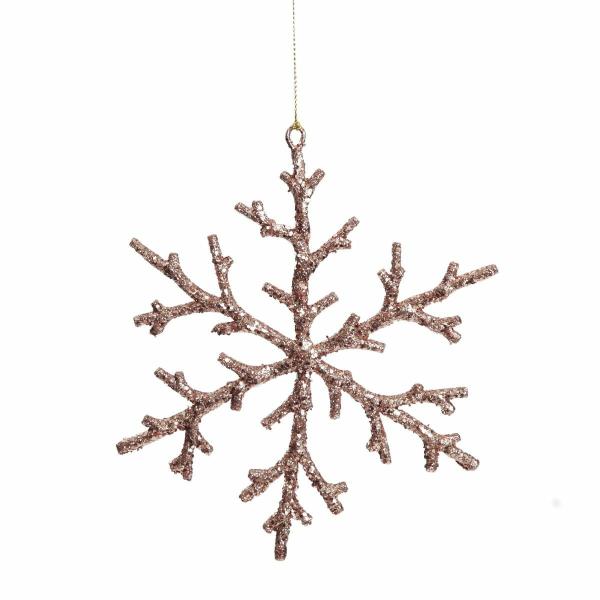 Snowflakes And Stars | Rose Gold Sparkle Snowflake Snowflakes And Stars Snowflakes And Stars