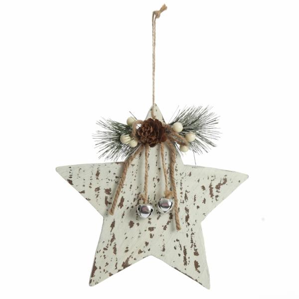 Snowflakes And Stars | Rustic Christmas Tree Farm White Washed Star Ornament Snowflakes And Stars Snowflakes And Stars