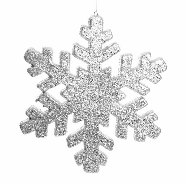 Snowflakes And Stars | Silver Glitter Hanging Snowflake – Large Snowflakes And Stars Snowflakes And Stars