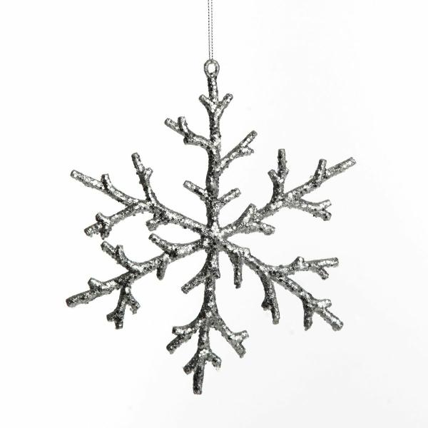 Snowflakes And Stars | Silver Sparkle Snowflake Decoration Snowflakes And Stars Snowflakes And Stars